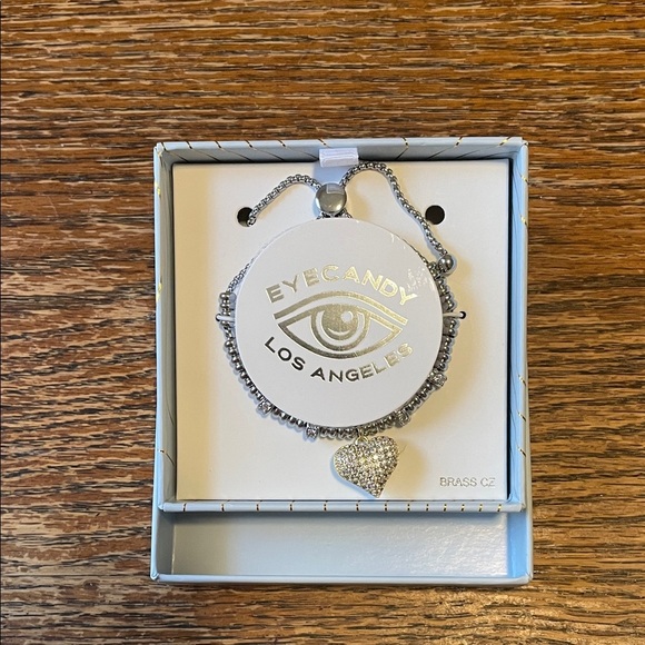 Eye Candy Silver Heart Bracelet - Picture 1 of 2
